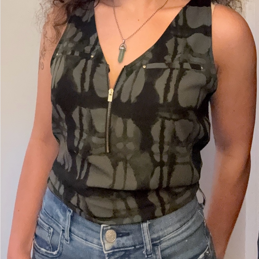 Stylish Black and Gray Women's Top